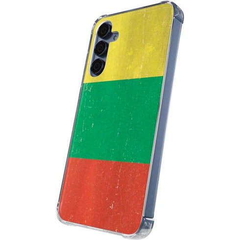 Lithuania Flag Distressed Galaxy S24 Clear Case